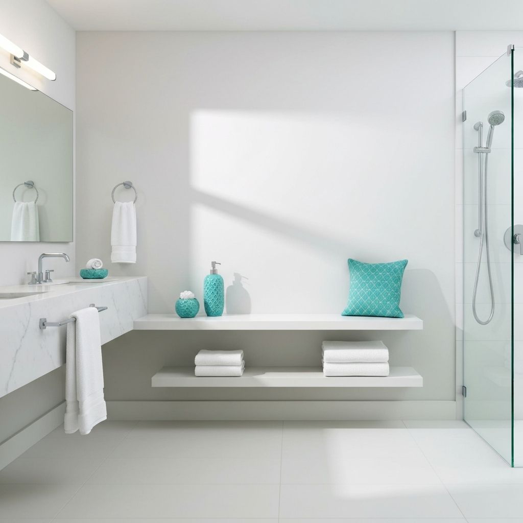 Ambiente de baño con elementos de cuidado personal